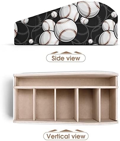 Baseball Softball Ball Graphics Remote Control titular com 6 Compartamentos PU CAIXA DE ARGAZADOR REMOTO DE CALURO PAR