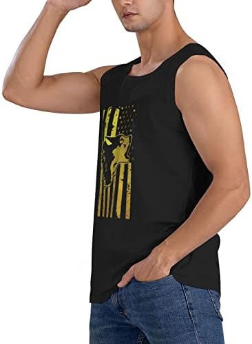 Mens algodão top lobo-americano-flag camisetas atléticas camisetas de ginástica de boxe