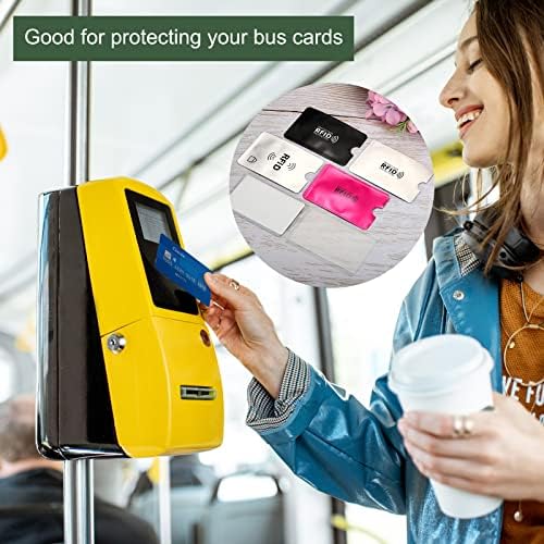 Yokive 50 PCS RFID Card Titular, Luva do cartão Abertura lateral curta | Resistente a arranhões, ótimos para cartões de visita,