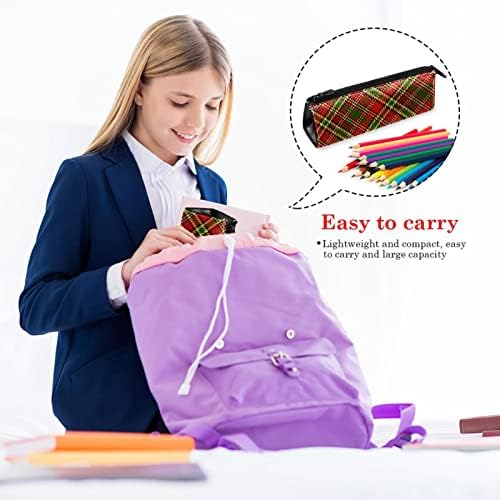 Laiyuhua portátil elegante lápis bolsa de couro pu de caneta compacta zíper bolsa bolsa bolsa cosmética Organizador da bolsa