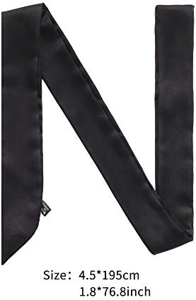 Geyoga 3 pcs lenço magro para mulheres cinturões de cachecol de cetim calça de galha de pescoço gargantilha de cor