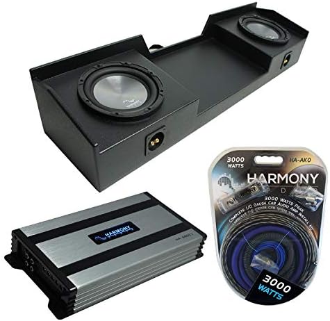 Harmony Audio HA-A122 Subwoofer Dual 12 Sub Box Bundle Ha-A800.1 Amp compatível com 1999-2006 GMC Sierra