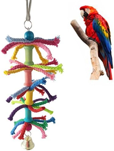 Hypeety Bird Toy Toy Brinquedos naturais e coloridos Block Block Parrot Mastigando brinquedos, escalada de pássaros brinquedos,