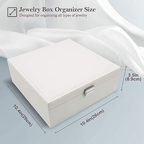 Caixa de jóias procase para pacote de presentes do dia das mães 3 Bandejas de jóias conjuntos organizador empilhável para gaveta Center