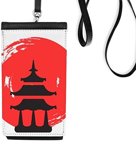 Bolsa de telefonia do japão do templo Polícia de carteira de telefone pendurada bolsa preta de bolsa preta