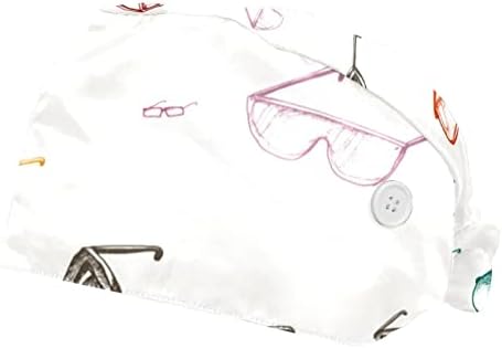 Niaocpwy vintage retro borboleta rosa padrão ajuste amarra para trás chapéus unissex, tampas de trabalho com botões