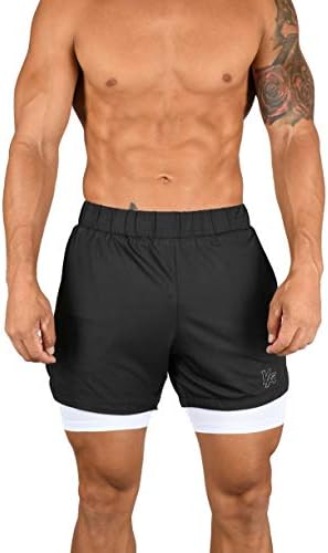Shorts de compressão Youngla - shorts de compressão macios, respiráveis ​​e elásticos masculinos com bolso - shorts