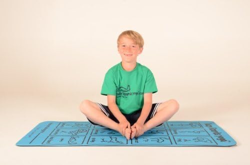 Lazy Lizards Yoga Mat for Kids & DVD, azul