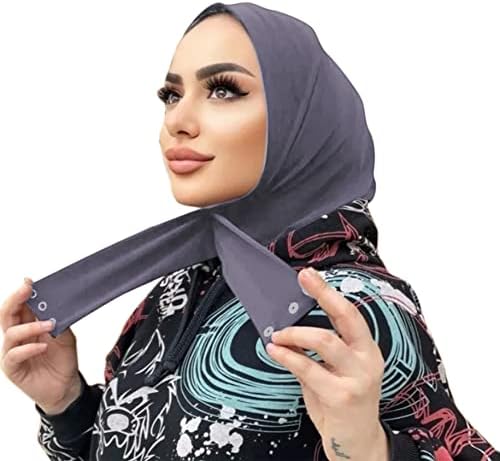 AiBearty Women Fashion Instant Instant Muslim Turban Hijab com fixador de fixação Snap Lastes Limpa de Capinho Capinho de Turbano