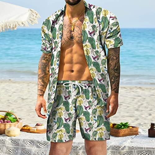2023 nova camisa curta abotoada presa short shorts praia manga de verão verão primavera casual mass masculino masculino