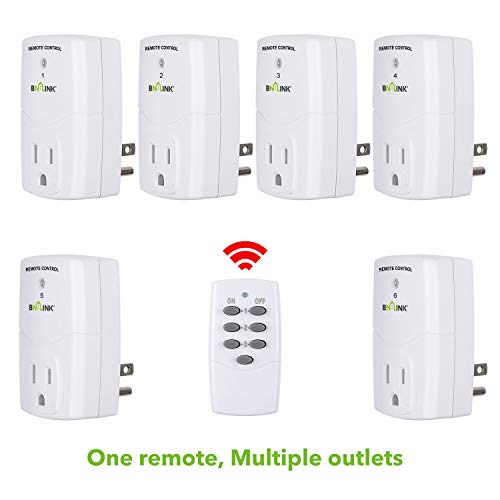 BN-Link Mini Wireless Remote Control Outlet Switch Plug-in para aparelhos domésticos, interruptor de luz remota sem fio, lâmpadas LED, lâmpadas brancas 1250W/10A
