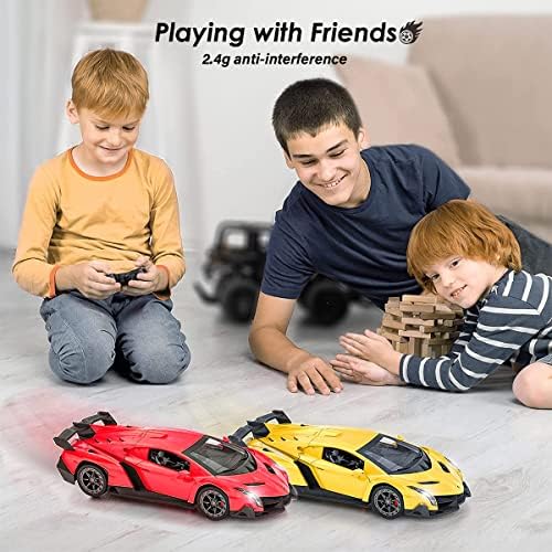 Qun Feng Remote Control Car 1:14 RC Cars compatíveis com bateria recarregável Lamborghini Veneno