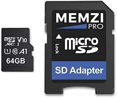 MEMZI PRO 64 GB 100MB/S CLASSE 10 A1 V10 Micro SDXC Card com adaptador SD Compatível para Motorola Edge, One Fusion+/Hyper/Zoom/Ação, Moto E/E6, G Fast/Power/Stylus Cell Phones