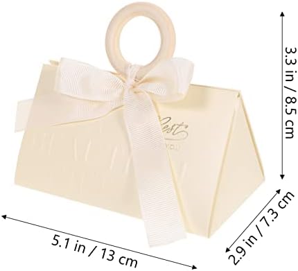 ABOOFAN 40PCS Handles for Bags Triângulo TRATELA VELHO DE CASEMAGEM BRIDAL Favor Storage: Com Party Chocolate Candy Christmas