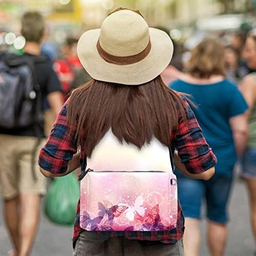 Mochila laptop VBFOFBV, mochila elegante de mochila de mochila casual bolsa de ombro para homens mulheres, borboleta rosa