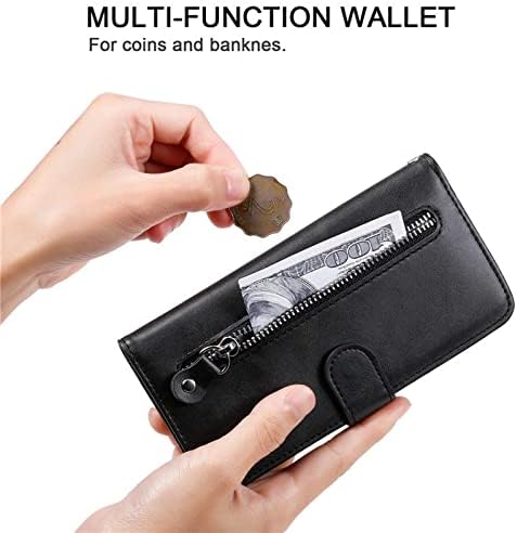 Caso Kvibeo para iPhone 14/14 Pro/14 Pro Max/14 Plus, capa de telefone anti-queda de couro magnético com caça à carteira de carteira
