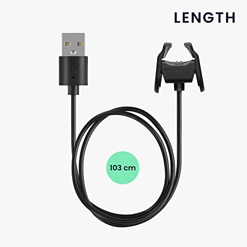 Kwmobile Charger Cord Compatível com a banda OPPO/OnePlus Band - Carregador para Smart Watch USB Cable - Black
