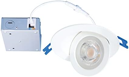 MW de 4 polegadas LED SPOL LED LUZ RESPONDIDADE DE GIMBAL COM 5 CCT SELECLEBLE-2700K/3000K/3500K/4000K/5000K