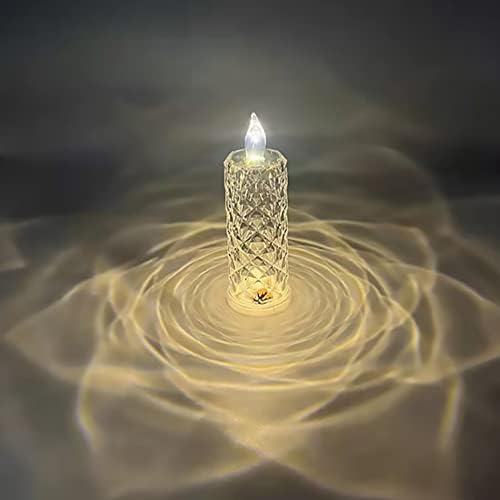 Abaodam Tea Light Velas sem chamas de velas sem chamas Flama em movimento: LED ROMACT ROMACY Rose Diamond Table Lamps