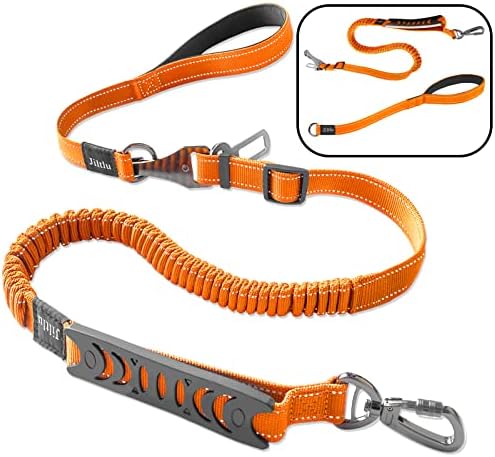 Jiltlu Dog Satury Belt Dog Leash, 5 em 1 Reflexivo Bungee Dog Leade
