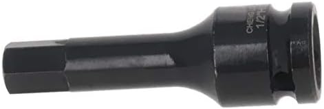 Bettomshin Hex Impact Bit Bit, soquete de bit Allen de 1/2 polegada de acionamento, soquete de impacto hexadecimal de 12 mm, aço