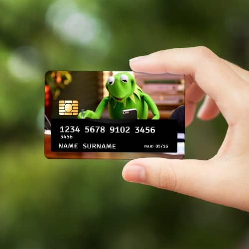 Adesivos de cartão Banco Crédito de débito Kermit removível O Protetor Frog Label Slim Watersoperme Capa de Vinil Presente