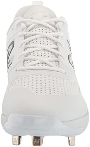 Espuma fresca masculina do New Balance X 3000 V6 Sapato de beisebol de metal, branco/Castlerock, 10