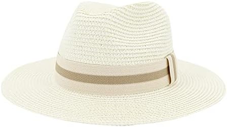Chapéus de palha de palha larga femininos Primavera e verão chapéu de sol Pequeno chapéu de praia dobrável de férias frescas para mulheres bonés