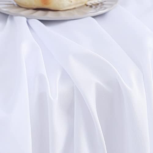 Htper 2 pacote 90x132in roupas de mesa brancas para mesas de retângulo de 6 pés, toalhas de mesa resistentes a rugas para o banquete