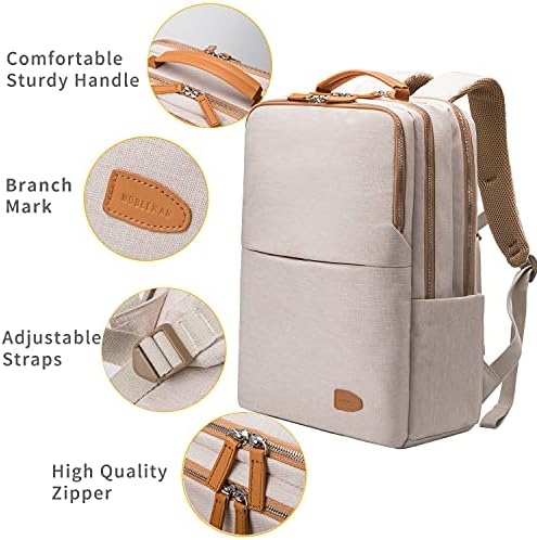 Mochila nobre para mulheres e homem, mochila de trabalho à prova d'água, mochila de laptop de 15,6 polegadas, mochila, com