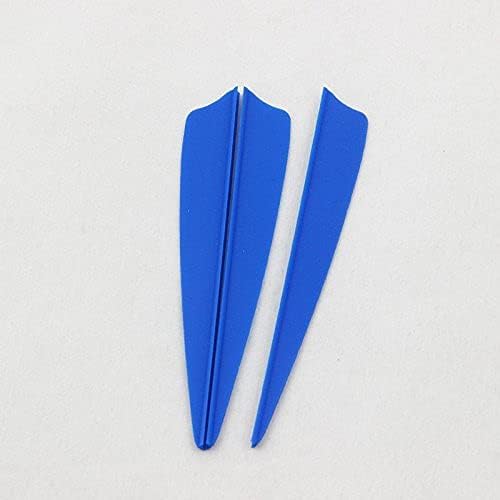 LIXFDJ 100PCS 4 polegadas Plástico Plastic White/Blue Arrow TPU Fletching Vane Archery Bow for Hunting // 456