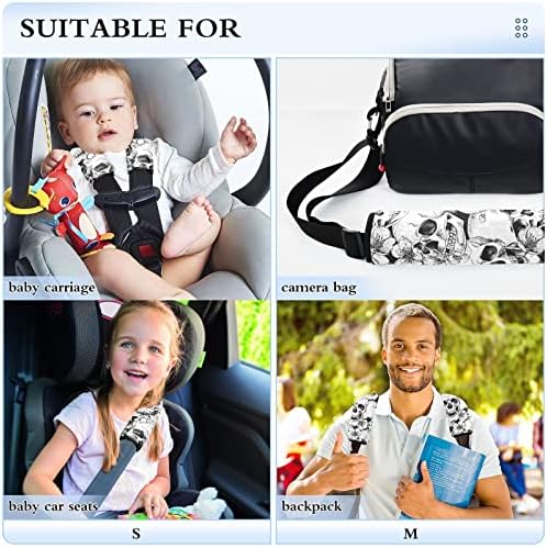 Capa de cinto de segurança do crânio 2pcs Capas de cinto de segurança de carro macio para crianças capa de assento de carro