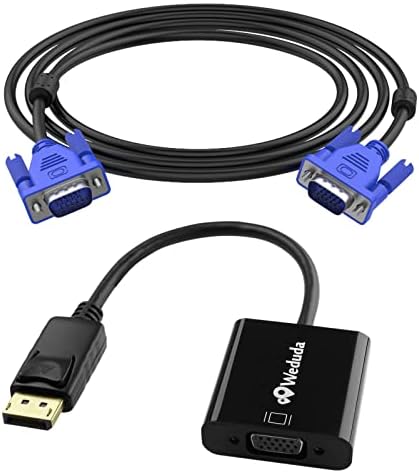 WEDUDA VGA a VGA Cable 6 pés e exibir o adaptador VGA