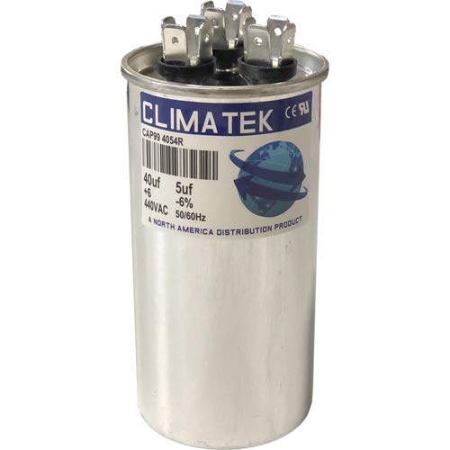 Capacitor redondo de Climatek - se encaixa no genteq d147086p16 | 40/5 UF MFD 370/440 VOLT VAC