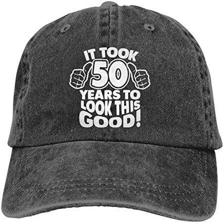 Splash Brothers Personalizado 50º Berno de beisebol de presentes de aniversário, levou 50 anos para procurar esse bom chapéu de bordado para homens homens