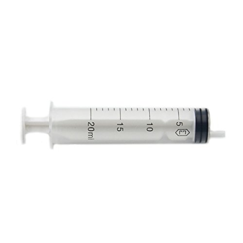 Angelakerry 10pcs 20ml Novas seringas plásticas para amostrador médico de laboratório estéril descartável