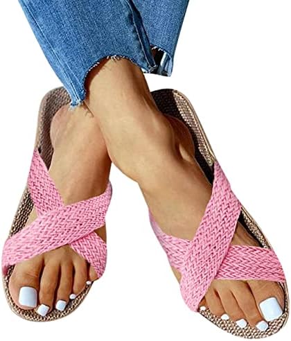 Slippers de quarto Mulheres Comfort Slip em sandálias para mulheres de ponta de dedo do pé aberto Flipers fofos para