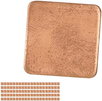 Zunate 100pcs Copper Pad Shim Thermal Kit, 15mm GPU CPU PAC de cobre de rebarbas térmicas GPU para resfriamento CHIPS IC CHIPS VRAM PS5 M.2 SSD