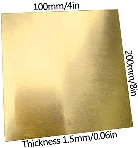 Sogudio Plate Brass Pura Folha de cobre Poil Comprimento da folha de latão e tamanho de largura 4x8 polegadas Várias especificações para artesanato de metalwork