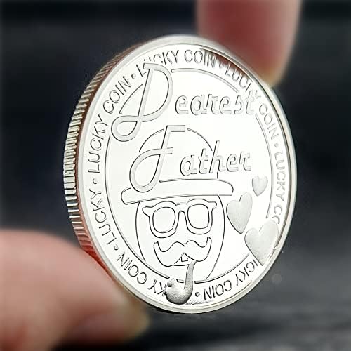 Bolo de aniversário russo Coleção de moedas comemorativa Coleção de moedas Bênção do pai Medalha de moeda de amor da sorte