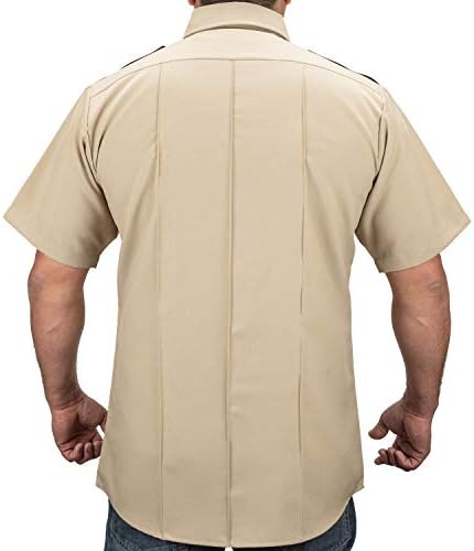 Primeira classe de poliéster de dois tons de manga curta camisa de uniforme masculina