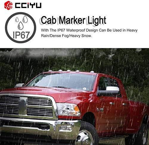 CCIYU Substituição ajuste para 94-98 para Dodge for Ram 2500 3500 Black Smoked Cab Roof Top Marker Running Lâmpadas