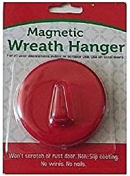 Portas de grinaldas magnéticas para portas de aço - vermelho - sem pregos sem fios! Segura até 6 libras