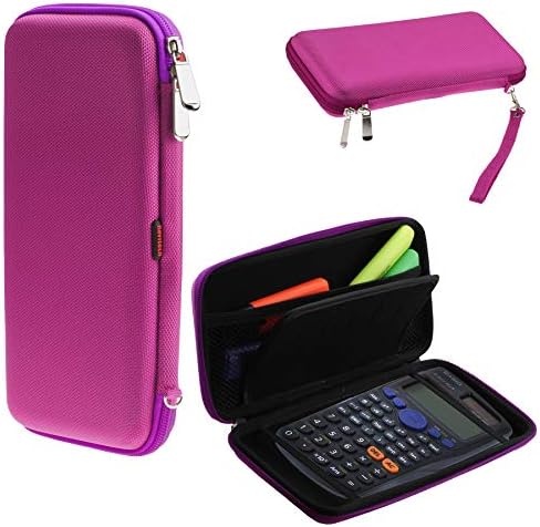 Calculadora de gráficos de Navitech Purple Case/tampa com bolsa de armazenamento compatível com o Texas Instruments