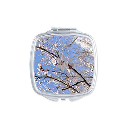 Cherry Blossom Branch Photography Mirror Square Portable Hand Pocket Makeup
