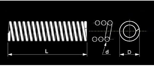 Adioli compressão mola de aço de aço de compressão Retorno Cilíndrico Retorno Cilíndrico Bobina Helical Compressão Fio de aço