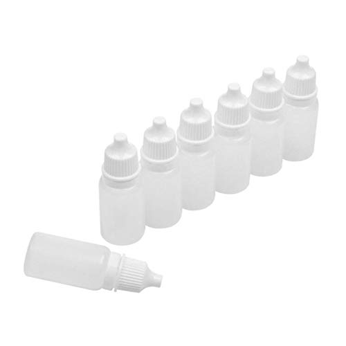 50 PCS Garraco de conta-gotas anti-queda de 10 ml de garrafa de plástico vazio Squeezable Garday Garday Recarregável Contra Adequado para Olhar Líquido de Água salgada Óleo essencial