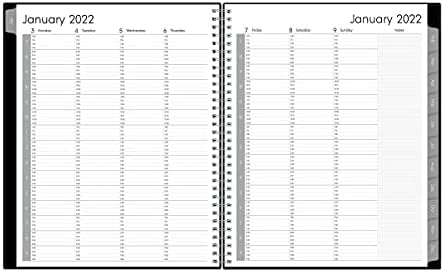Blue Sky 2022 Weekly & Monthly Working Book & Planner, 8.5 x 11, capa flexível, Wirebound, Enterprise