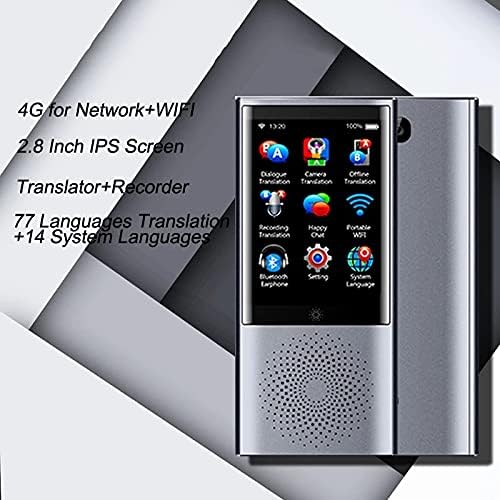 CXDTBH Voice Photo Instant Translator 4G 8GB Memory 2.8 Tela de toque 2080mAh 77 Languages ​​Travel Business Translation