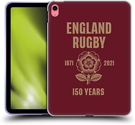 Projetos de estojo principal licenciados oficialmente a Inglaterra Rugby Union Red 150th Anniversary Gel Case Compatível